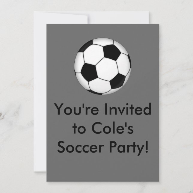Invitación Soccer_ball, te invitan a Cole's Soccer Pa... (Anverso)