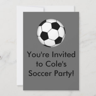 Invitación Soccer_ball, te invitan a Cole's Soccer Pa...