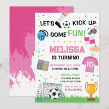 Soccer Birthday girl Invitation