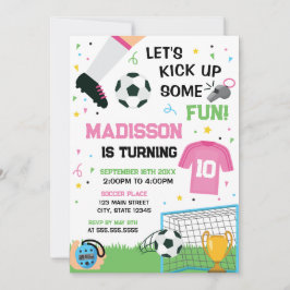 Invitación Soccer Birthday girl Invitation