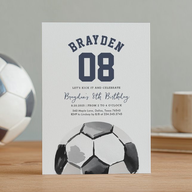 Invitación Soccer Boy Sports Birthday Invitation (Subido por el creador)