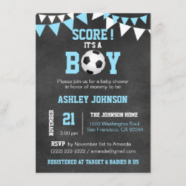Invitación SOCCER es un niño niño de Baby Shower