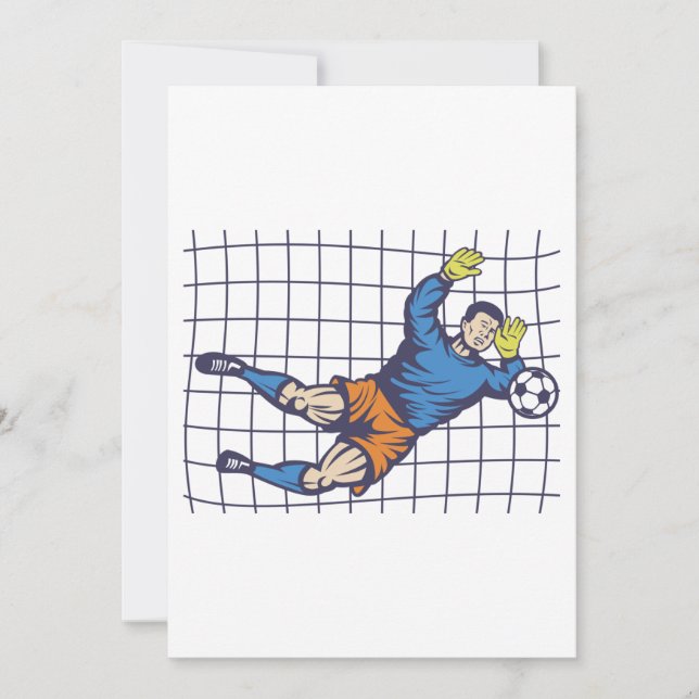 Invitación Soccer Goalie (Anverso)