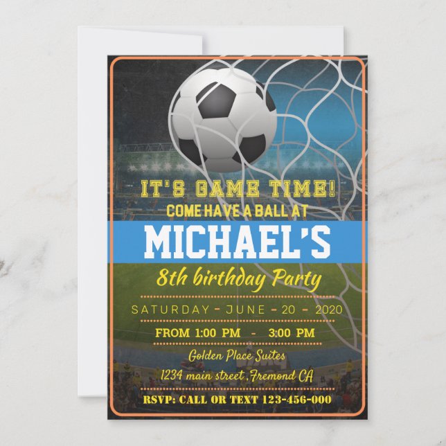 Invitación Soccer Invitation (Anverso)