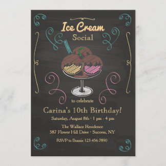 Invitación social de helado