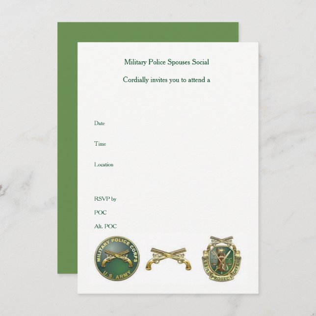 Invitación social del cónyuge parlamentario (Anverso / Reverso)