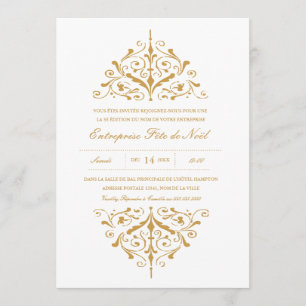 Invitación Société or Invitation fête de Noël