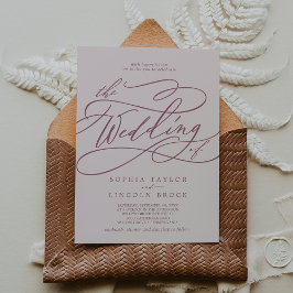 Invitación Sofía Burgundy Rubor Classic Boho Elegant Wedding