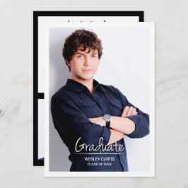 Invitación Sofisticación simple, anuncios de graduación