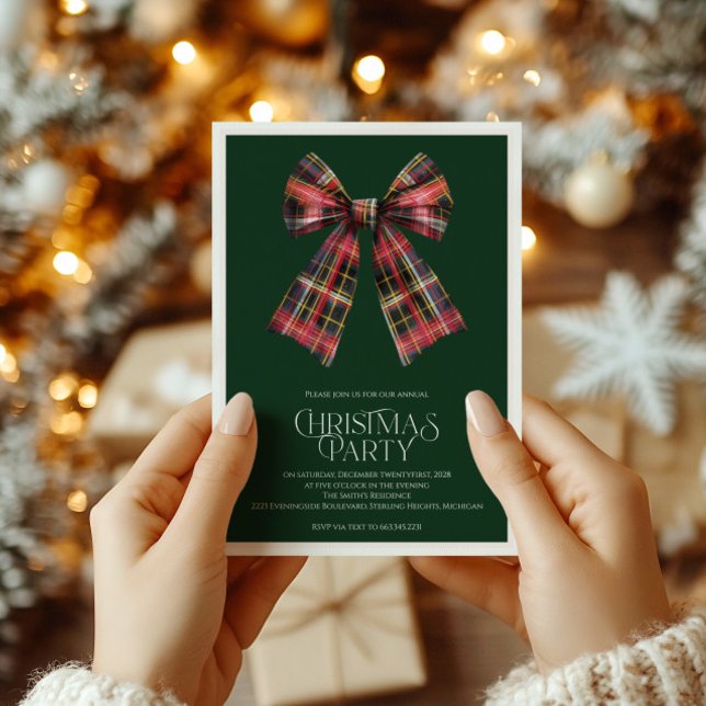 Invitación sofisticada a la fiesta de Navidad con  (Subido por el creador)