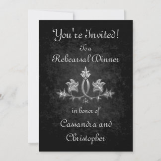 Invitación Sofisticada cena de ensayo