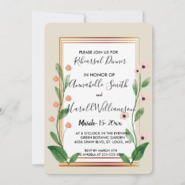 Invitación Sofisticada Cena de Ensayos Clásicos y Elegantes