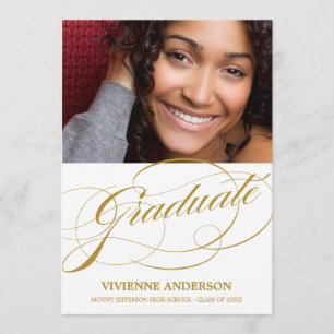 INVITACIÓN SOFISTICADA DE LA FIESTA DE GRADUACIÓN