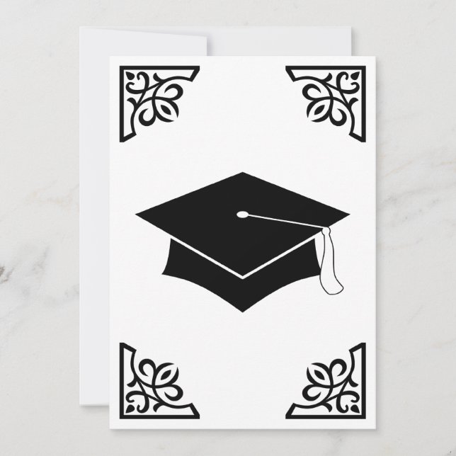 invitación sofisticada de tope de graduación (Anverso)