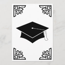 invitación sofisticada de tope de graduación
