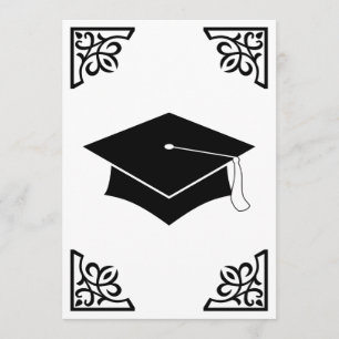 invitación sofisticada de tope de graduación