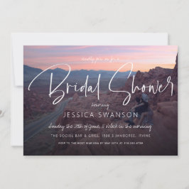 Invitación Sofisticada ducha de Moda fotográfica para novias