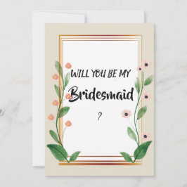 Invitación Sofisticada y clásica dama de honor