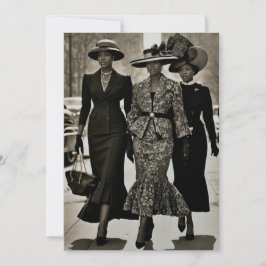 Invitación Sofisticadas damas del Harlem Renaissance