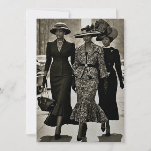 Invitación Sofisticadas damas del Harlem Renaissance
