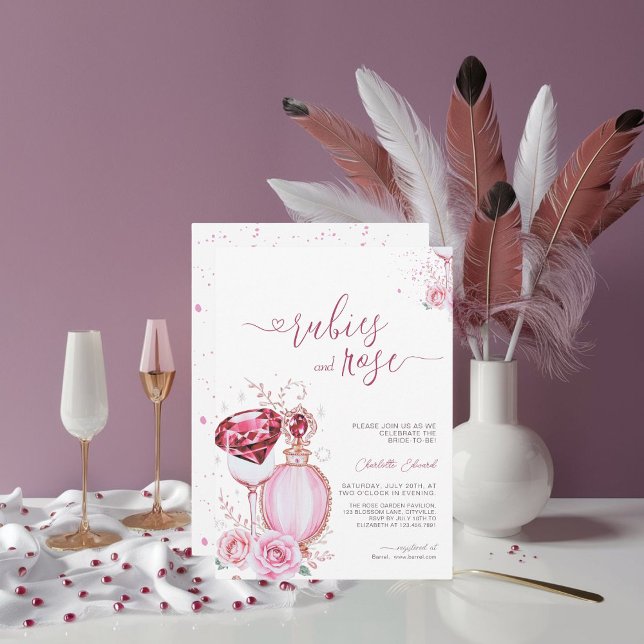 Invitación Sofisticadas rubias y Rosa ducha de novias (Subido por el creador)