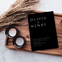 Sofisticado Boda mínimo negro