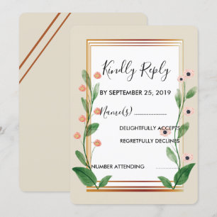 Invitación Sofisticado RSVP clásico y elegante