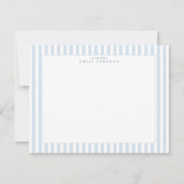 Invitación Soft Blue Striped Note Card