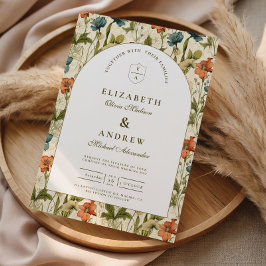 Invitación Soft Botanical Arch Garden Wedding
