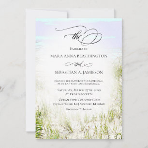 Invitación *~* Soft Dune Beach Grass    PhotoWedding