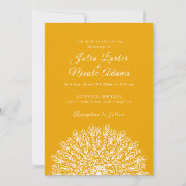 Invitación Soft Feather Dry Pampas Grass Mandala Wedding