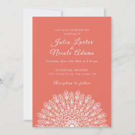 Invitación Soft Feather Dry Pampas Grass Mandala Wedding