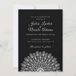 Invitación Soft Feather Dry Pampas Grass Mandala Wedding