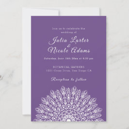 Invitación Soft Feather Dry Pampas Grass Mandala Wedding