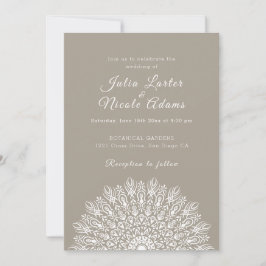 Invitación Soft Feather Dry Pampas Grass Mandala Wedding
