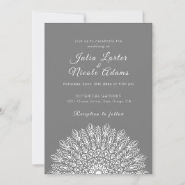 Invitación Soft Feather Dry Pampas Grass Mandala Wedding