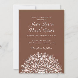Invitación Soft Feather Dry Pampas Grass Mandala Wedding