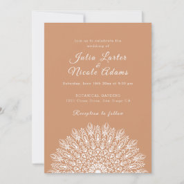 Invitación Soft Feather Dry Pampas Grass Mandala Wedding