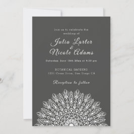 Invitación Soft Feather Dry Pampas Grass Mandala Wedding