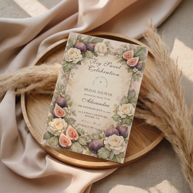 Invitación Soft Fig Botanical Bridal Shower (Subido por el creador)