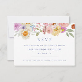 Invitación Soft Garden Florals Wedding RSVP