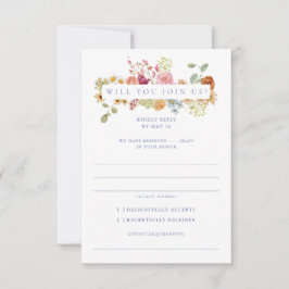 Invitación Soft Garden Florals Wedding RSVP