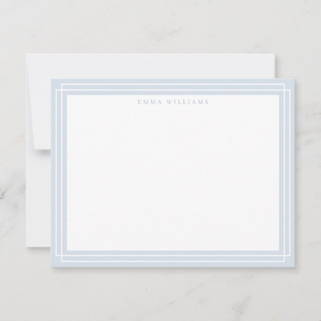 Invitación Soft Gray Frame Note Card (Anverso)