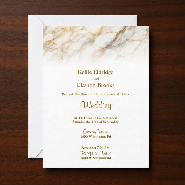 Invitación Soft Marble Fade Wedding Invitation (Subido por el creador)