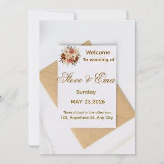 Invitación Soft Minimal Wedding Invitation | Elegant Romantic