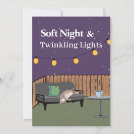 Invitación Soft Night & Twinkling Lights – Cozy Evening  Invi