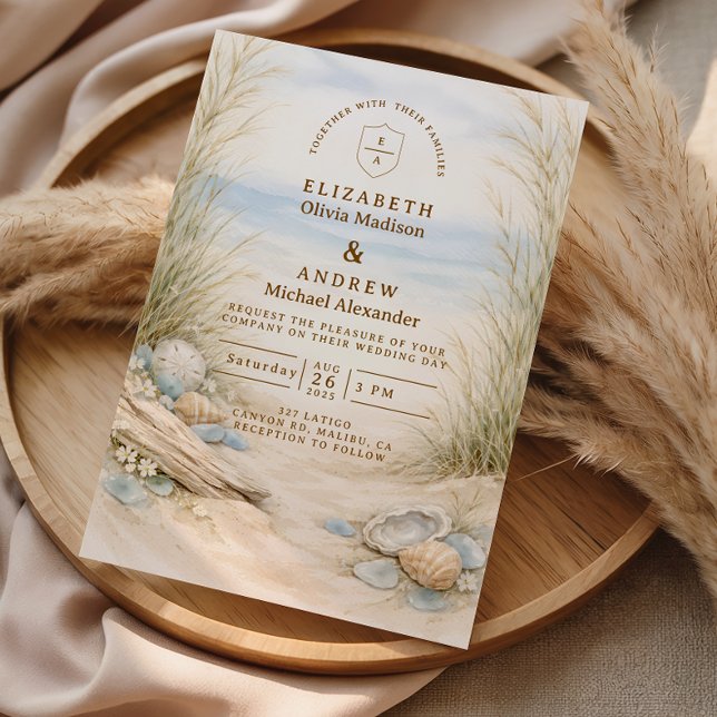 Invitación Soft Ocean Breeze Wedding (Subido por el creador)