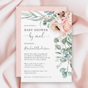 Invitación Soft Pastel Baby Shower por correo