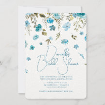 Soft Petal Rain Bridal Shower Invitation