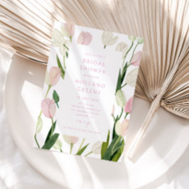 Invitación Soft Pink Tulip Bridal Shower